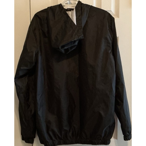 Spyder Mens Hooded Windbreaker Jacket Black Red Colorblock Large Mesh Lined - Picture 3 of 6